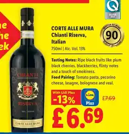 Lidl Corte Alle Mura Chianti Riserva offer