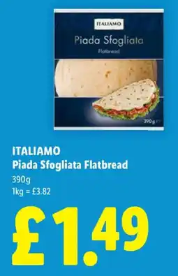 Lidl Italiamo piada sfogliata flatbread offer