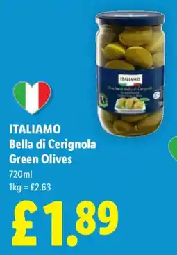 Lidl Italiamo bella di cerignola green olives offer