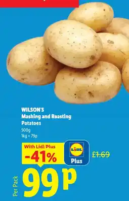 Lidl Wilson's Mashing and Roasting Potatoes offer