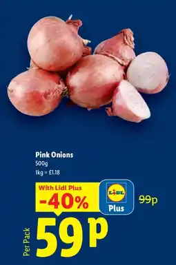 Lidl Pink Onions offer