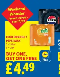 Lidl Club Orange / Pepsi Max offer