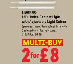 Lidl Livarno led under-cabinet light with adjustable light colour offer
