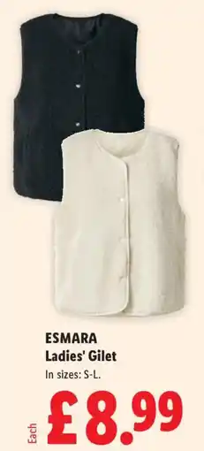 Lidl Esmara ladies' gilet offer
