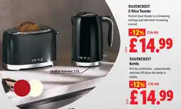 Lidl Silvercrest 2-slice toaster offer