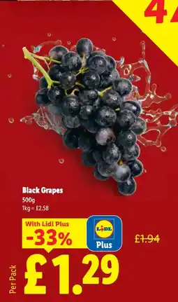 Lidl Black Grapes offer