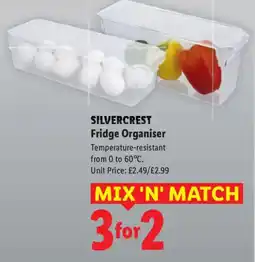 Lidl Silvercrest fridge organiser offer