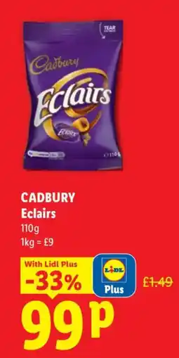 Lidl Cadbury eclairs offer