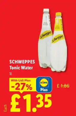 Lidl Schweppes Tonic Water offer