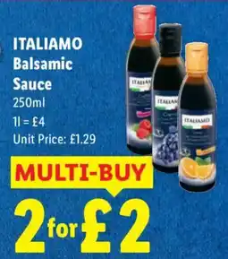 Lidl Italiamo balsamic sauce offer