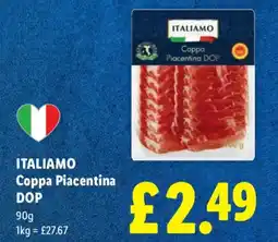 Lidl Italiamo coppa piacentina DOP offer