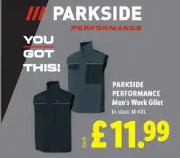 Lidl Parkside Performance Men's Work Gilet offer