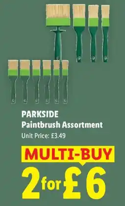 Lidl Parkside paintbrush assortment offer