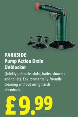 Lidl Parkside pump action drain unblocker offer