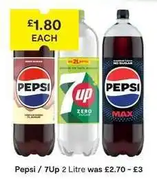 SuperValu Pepsi / 7Up 2 Litre offer
