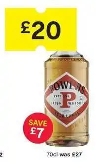 SuperValu Powers Irish Whiskey offer
