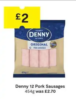 SuperValu Denny 12 Pork Sausages offer