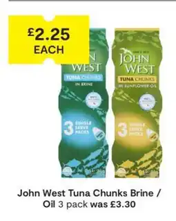 SuperValu John West Tuna Chunks Brine / Oil 3 pack offer