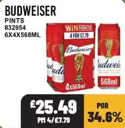 Bestway Budweiser pints offer