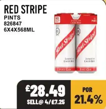 Bestway Red stripe pints offer