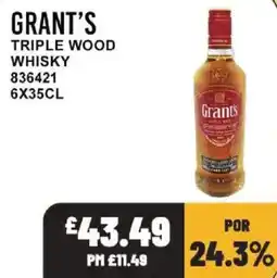 Bestway Grants triple wood whisky offer