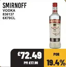 Bestway Smirnoff vodka offer