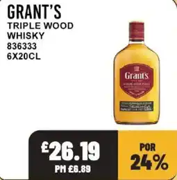 Bestway Grant's triple wood whisky offer
