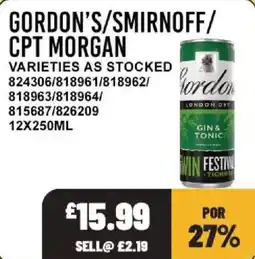 Bestway Gordon's gin & tonic offer