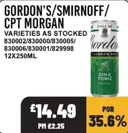 Bestway Gordon's gin & tonic offer