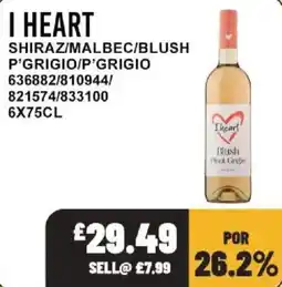 Bestway I Heart Blush Pinot Grigio offer