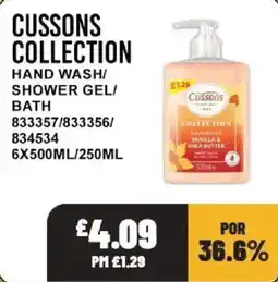 Bestway Cussons collection hand wash/shower gel/bath offer