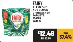 Bestway Fairy all in one adv lemon dishwasher tablets offer