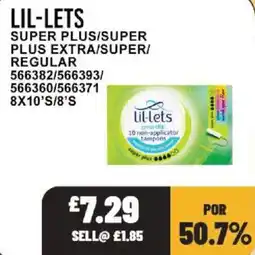 Bestway Lil-lets super plus/super plus extra/super/regular offer