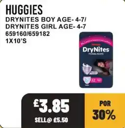 Bestway Huggies drynites pyjama pants offer