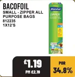 Bestway Bacofoil zipper all purpose bags offer