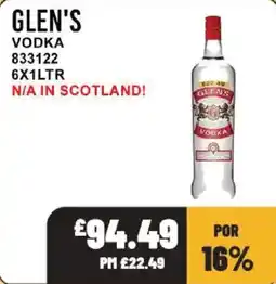 Bestway Glen's vodka offer