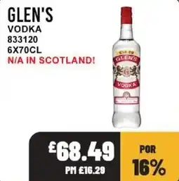Bestway Glen's vodka offer