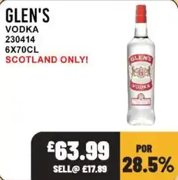 Bestway Glen's vodka offer