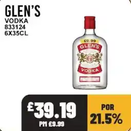 Bestway Glen's vodka offer