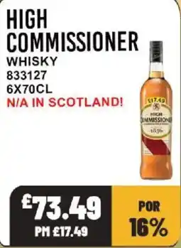 Bestway High commissioner whisky offer