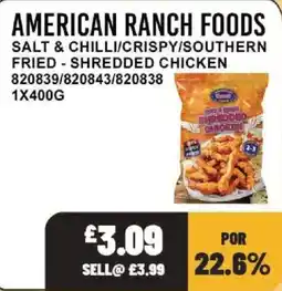 Bestway American ranch foods salt & chilli/crispy/southern fried - shredded chicken offer