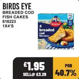 Bestway Birds Eye breaded cod fish cakes offer