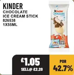 Bestway Kinder chocolate ice cream stick offer
