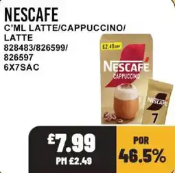 Bestway Nescafe c'ml latte/cappuccino/latte offer