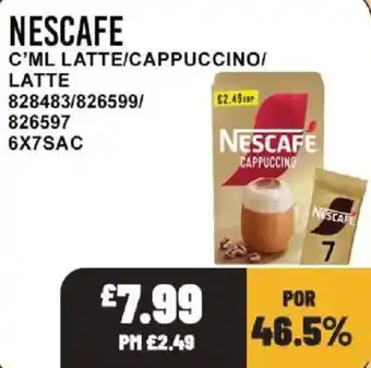 Bestway Nescafe c'ml latte/cappuccino/latte offer