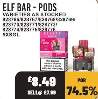 Bestway Elf bar - pods offer