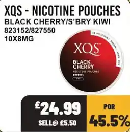 Bestway Xqs nicotine pouches black cherry offer