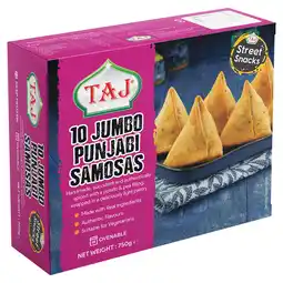 Iceland Taj 10 Jumbo Punjabi Samosas 750g offer
