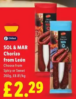 Lidl Sol & Mar chorizo from león offer
