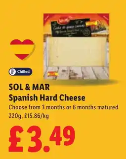 Lidl Sol & Mar Spanish Hard Cheese offer